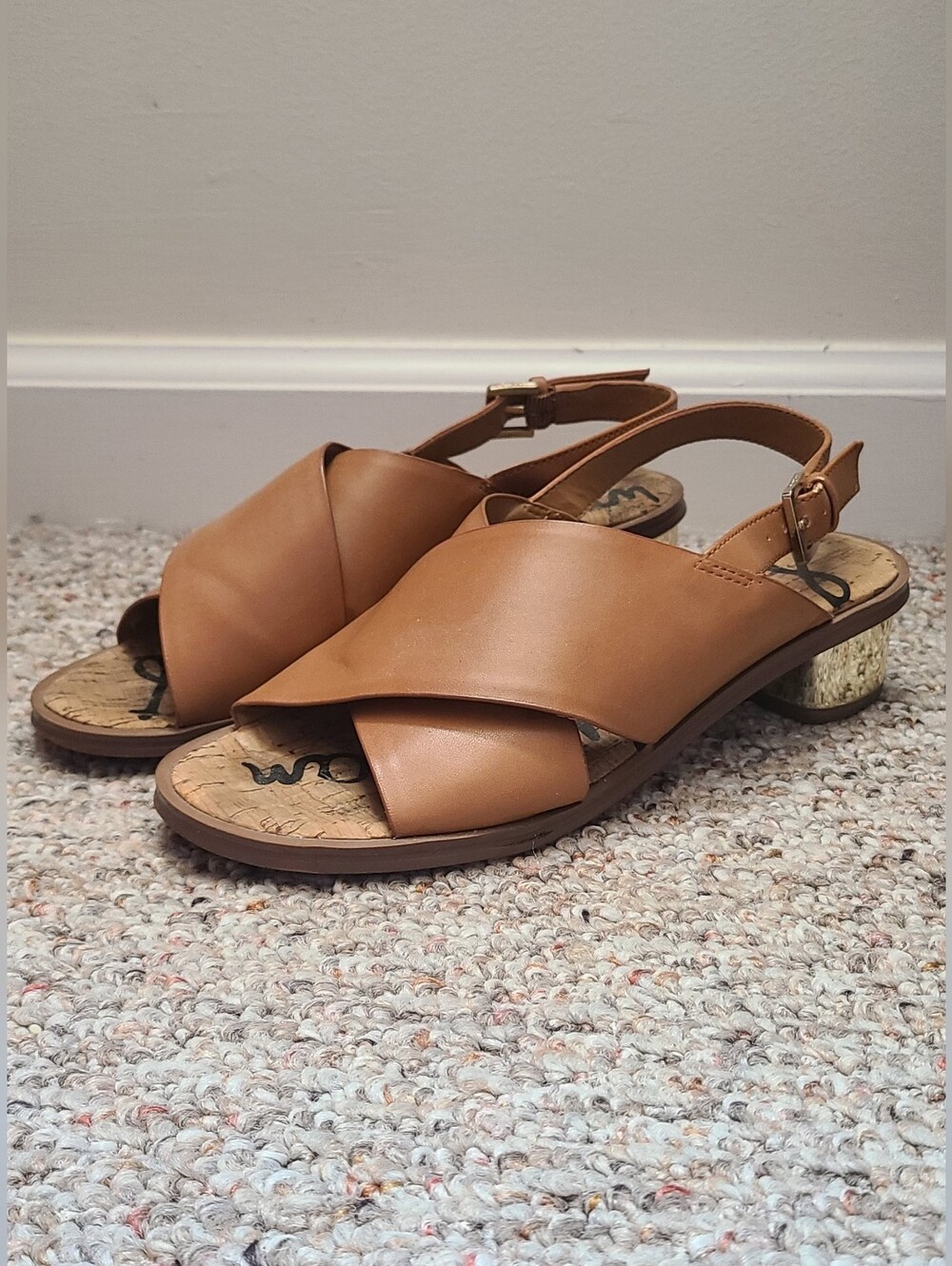 Sam Edelman Torin Sandals Size 7M Tan Slingback Sandals